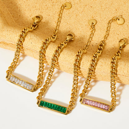 Colorful Cubic Zircon Bracelet