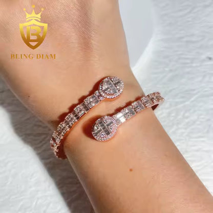 Moissanite Oval Bangle Bracelet