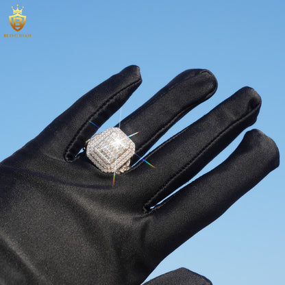 Infinity-style iced-out ring