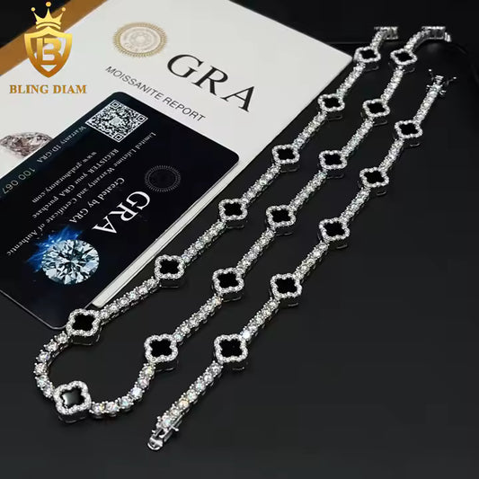 Moissanite Clover Links