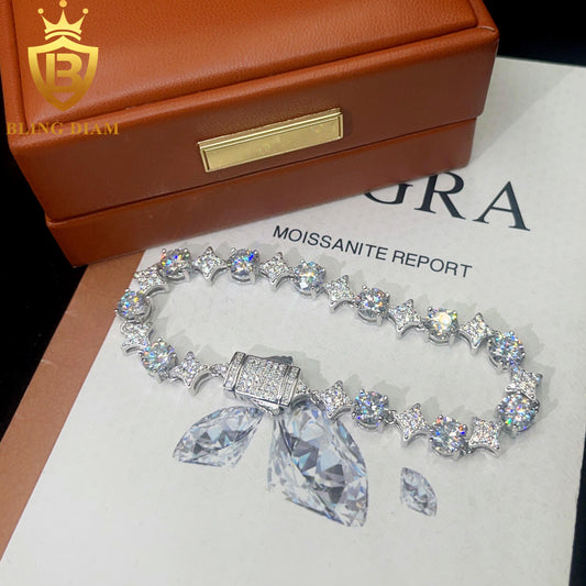 Iced Out Moissanite Tennis Bracelet