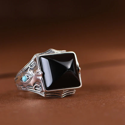 Black Agate Ring