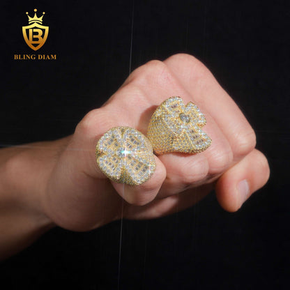 Iced-out cross ring