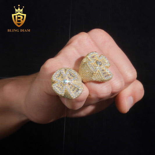 Iced-out cross ring