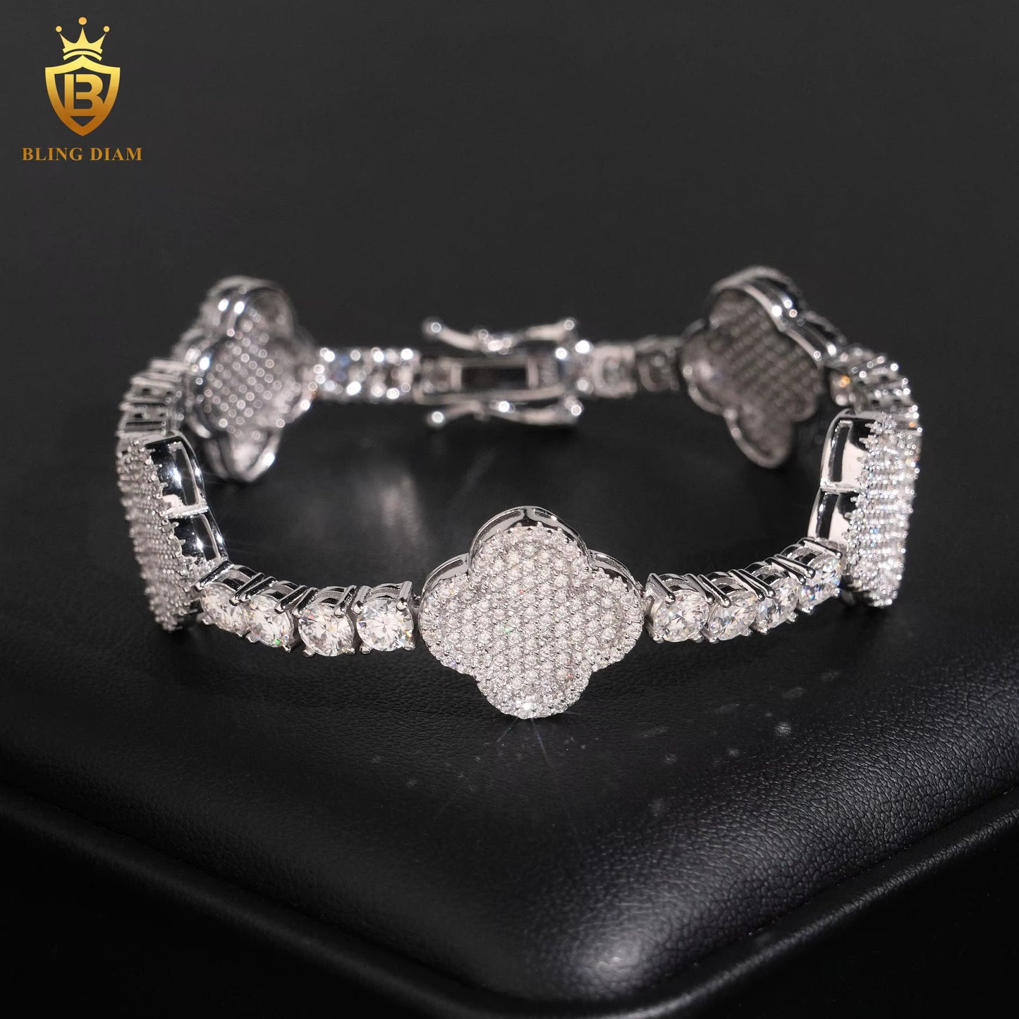 Clover Moissanite Tennis Bracelet