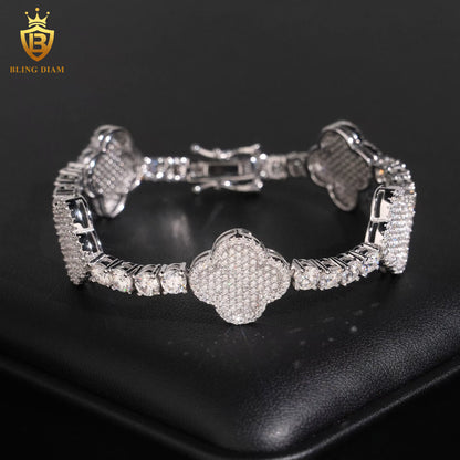Clover Moissanite Tennis Bracelet