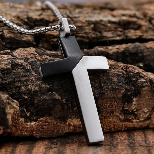 Two-Tone Cross Pendant