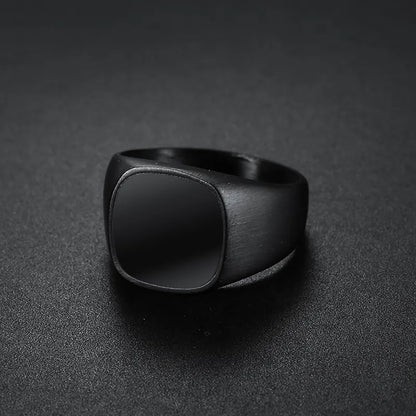 Title: Obsidian Signet Ring