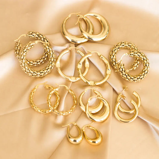 Beaded Elegant Hoop Earrings