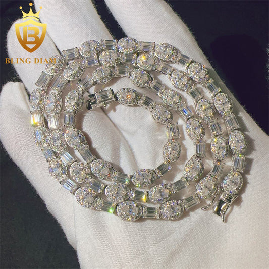 925 Sterling Silver VVS Moissanite 4mm Tennis Chain