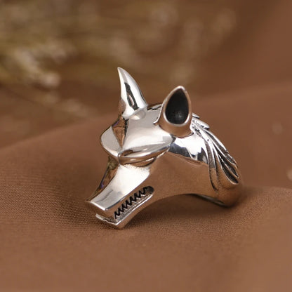 Wolf Head Ring