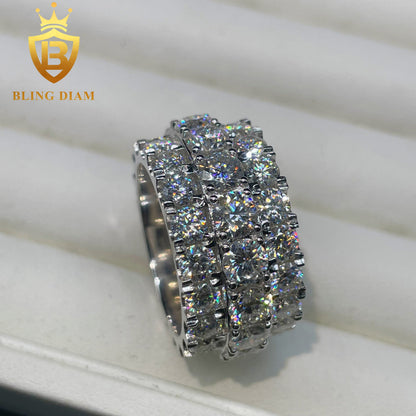 3-row eternity band ring