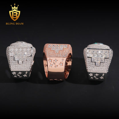 Square moissanite ring