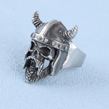 Viking Warrior Skull ring