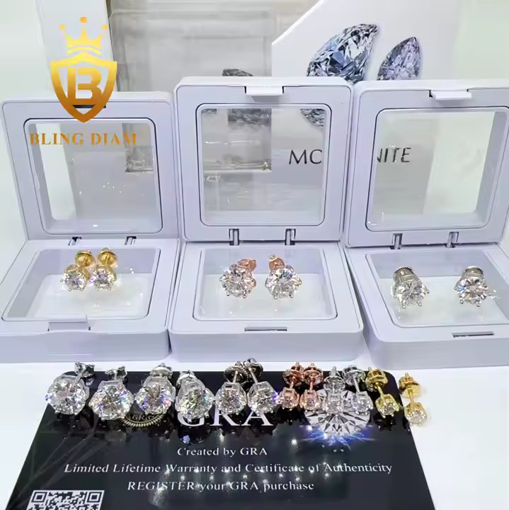 Moissanite Stud Earrings