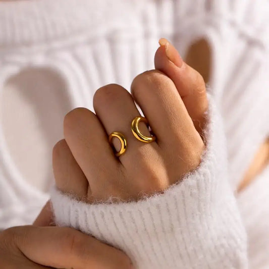 Gold Hexagon Ring