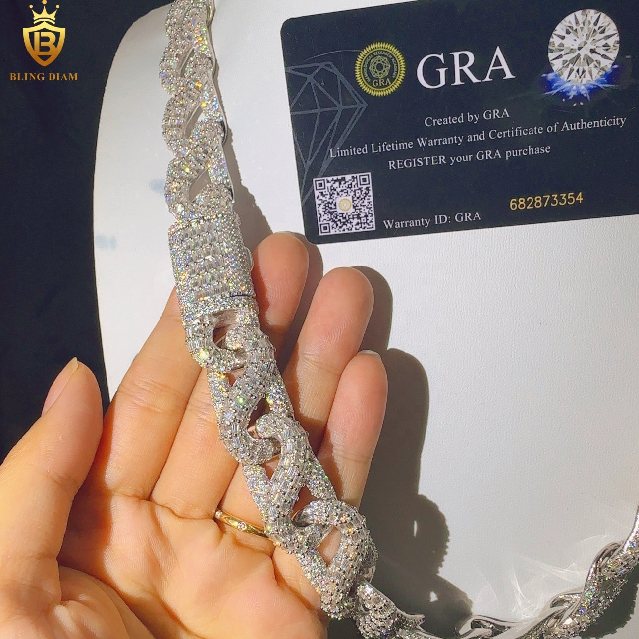 D Color VVS Moissanite Chain