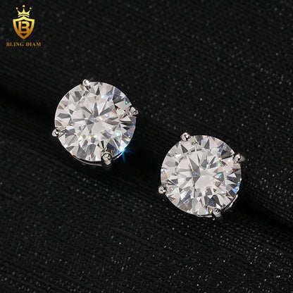 Round-Cut Moissanite Earrings