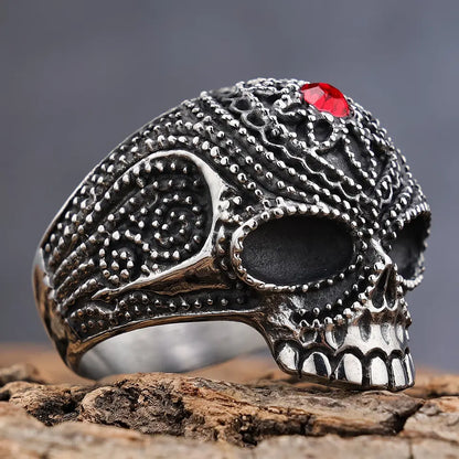 Red Skull Head Rings