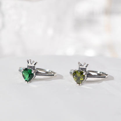Heart Zircon Crown Ring