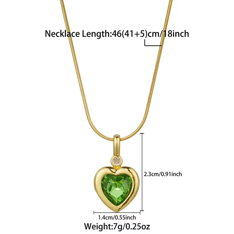 Heart Crystal Necklace