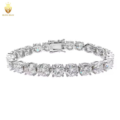 Signature Tennis Chain - 6.5mm VVS Moissanite, Gold Plated & 925 Sterling Silver