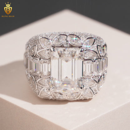 Buss down iced-out ring
