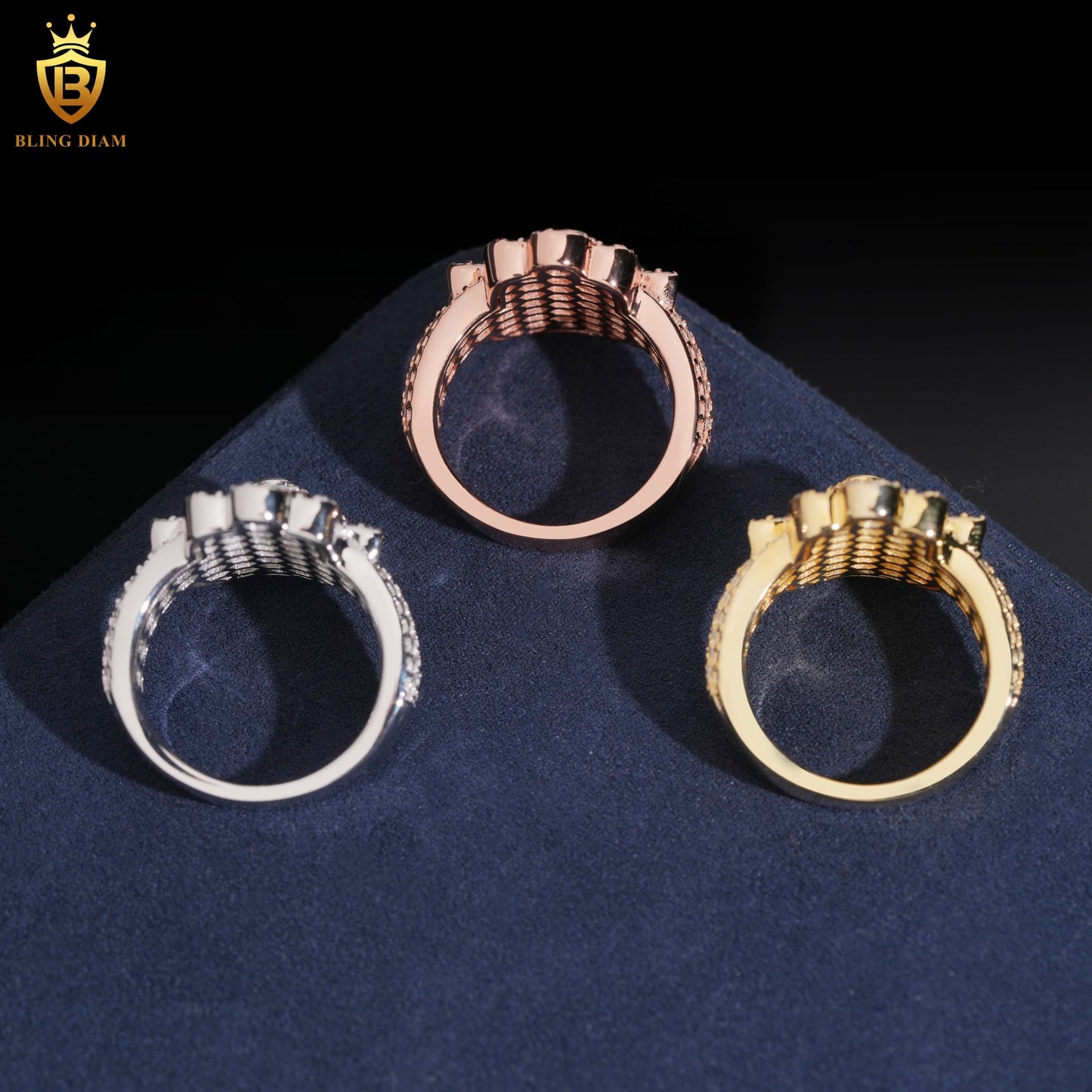 Hamsa hand iced-out ring