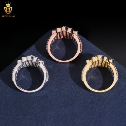Hamsa hand iced-out ring