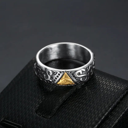 Illuminati Pyramid All Seeing Eye ring