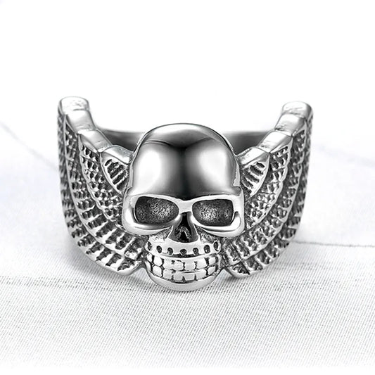 Skull With Wings Ring