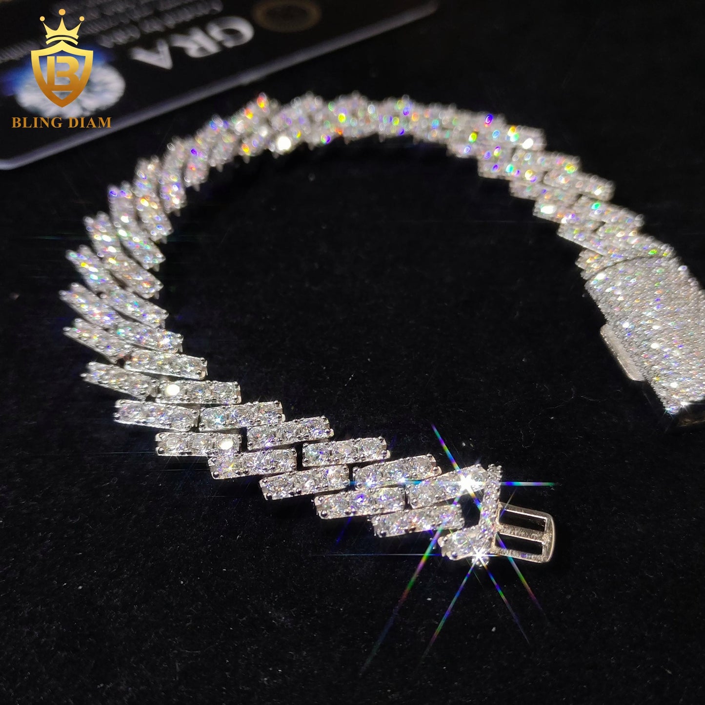 1 Row Iced Out Moissanite Bracelet