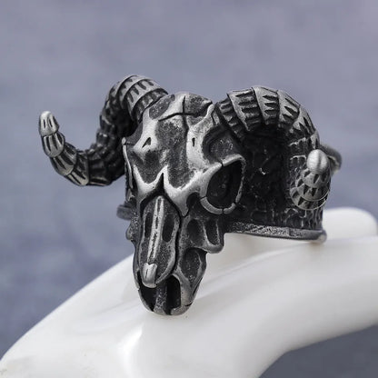 Lucifer Goat head of Satan Ring