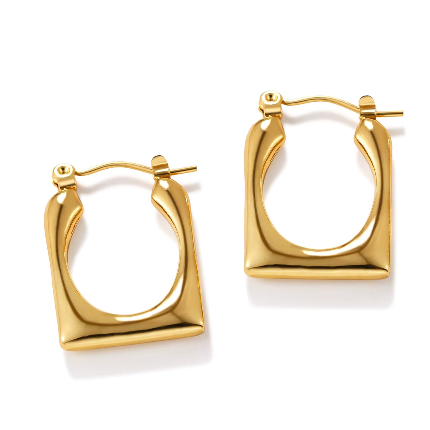 Geometric Gold Earrings
