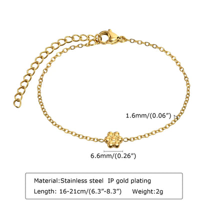 Zircon Heart Flower Bracelet