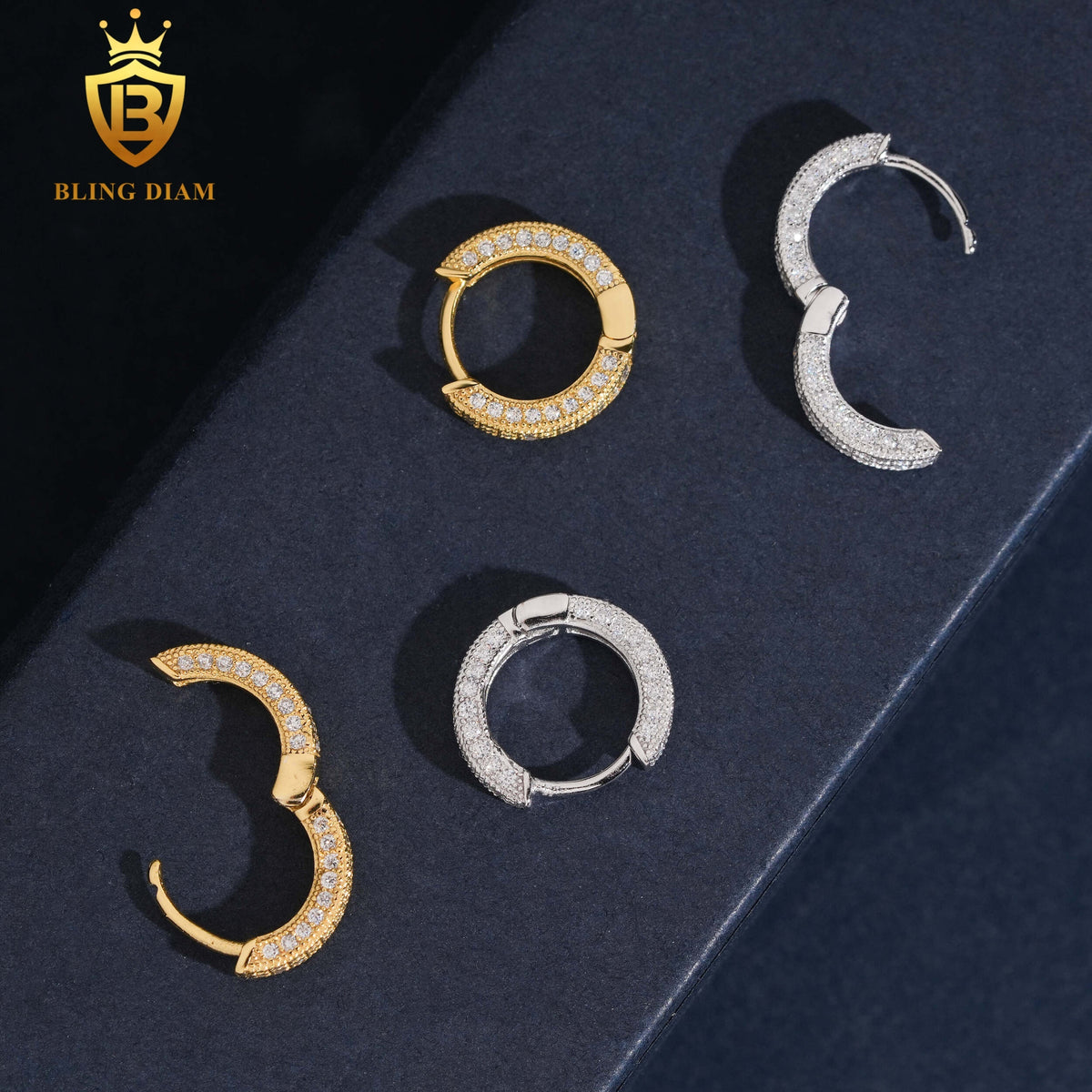 VVS Iced-Out Moissanite Stud Earrings
