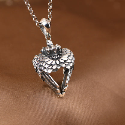 Crown Wings with Zircon Necklace