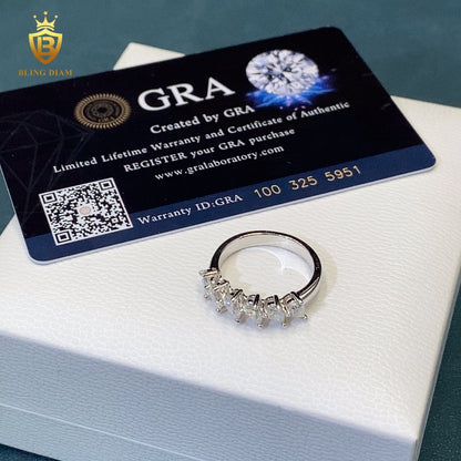 Pear-cut moissanite ring