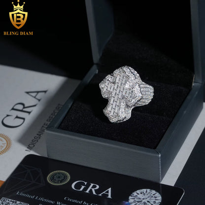 Fully Iced Out Cross Ring