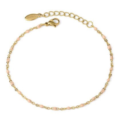 Multicolor Enamel Bead Chain Bracelet