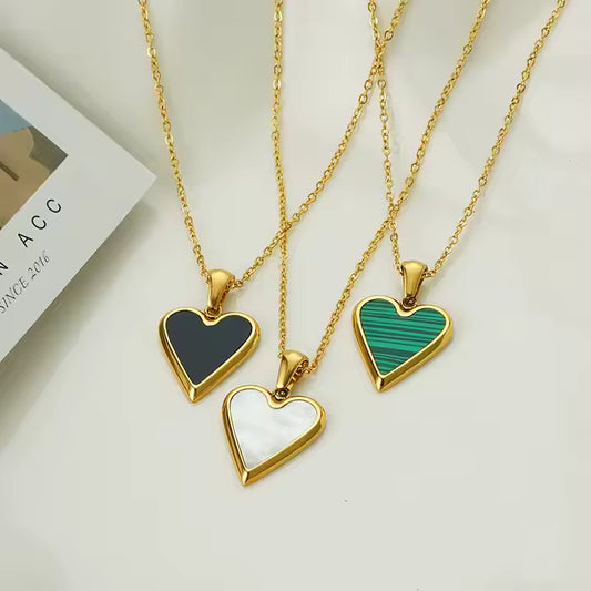 Enamel Heart Pendant