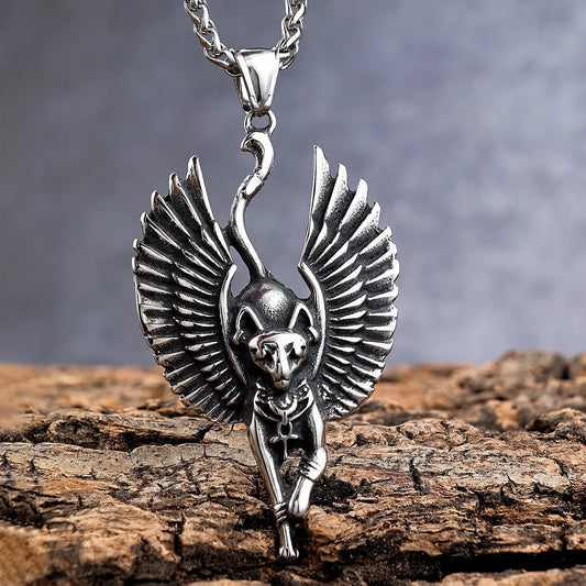 Winged Bastet Pendant